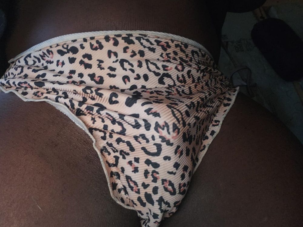 Leopard print bikini thongs #4