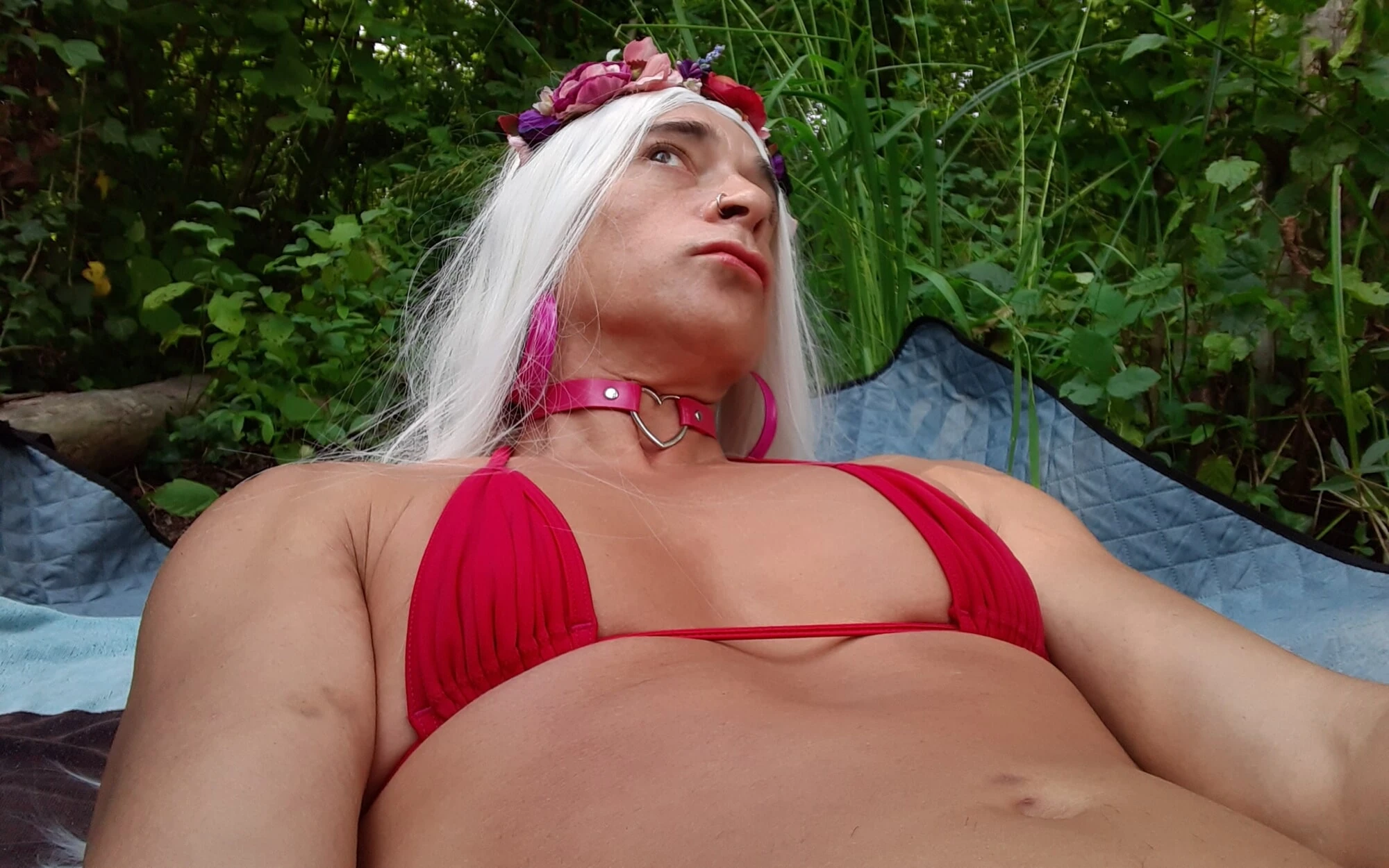 Queen Tygra blonde in woods. #34
