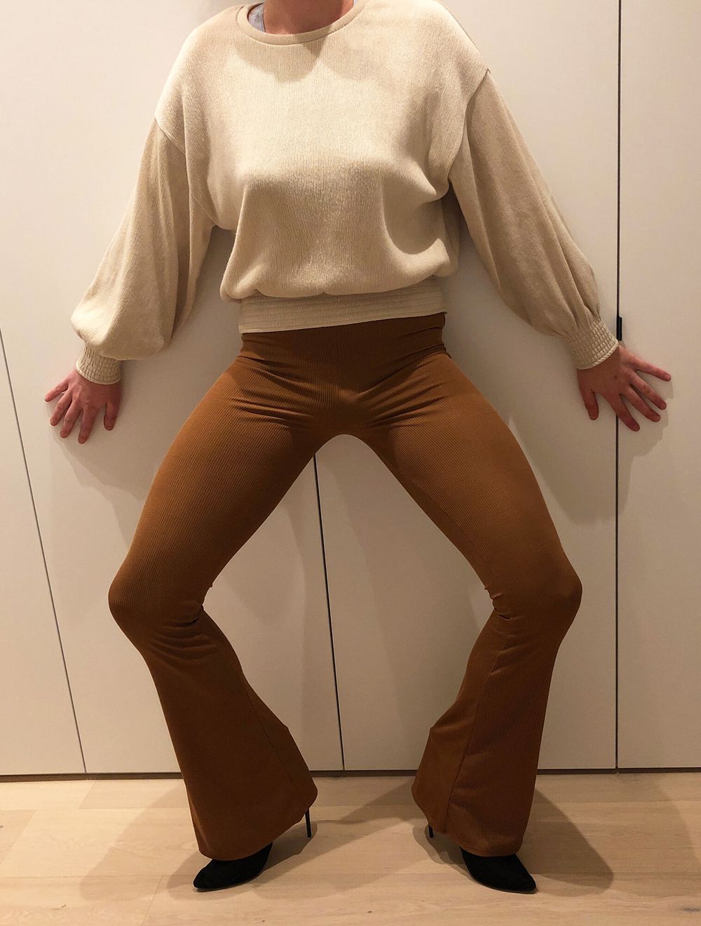 Brown stretch leggings #12