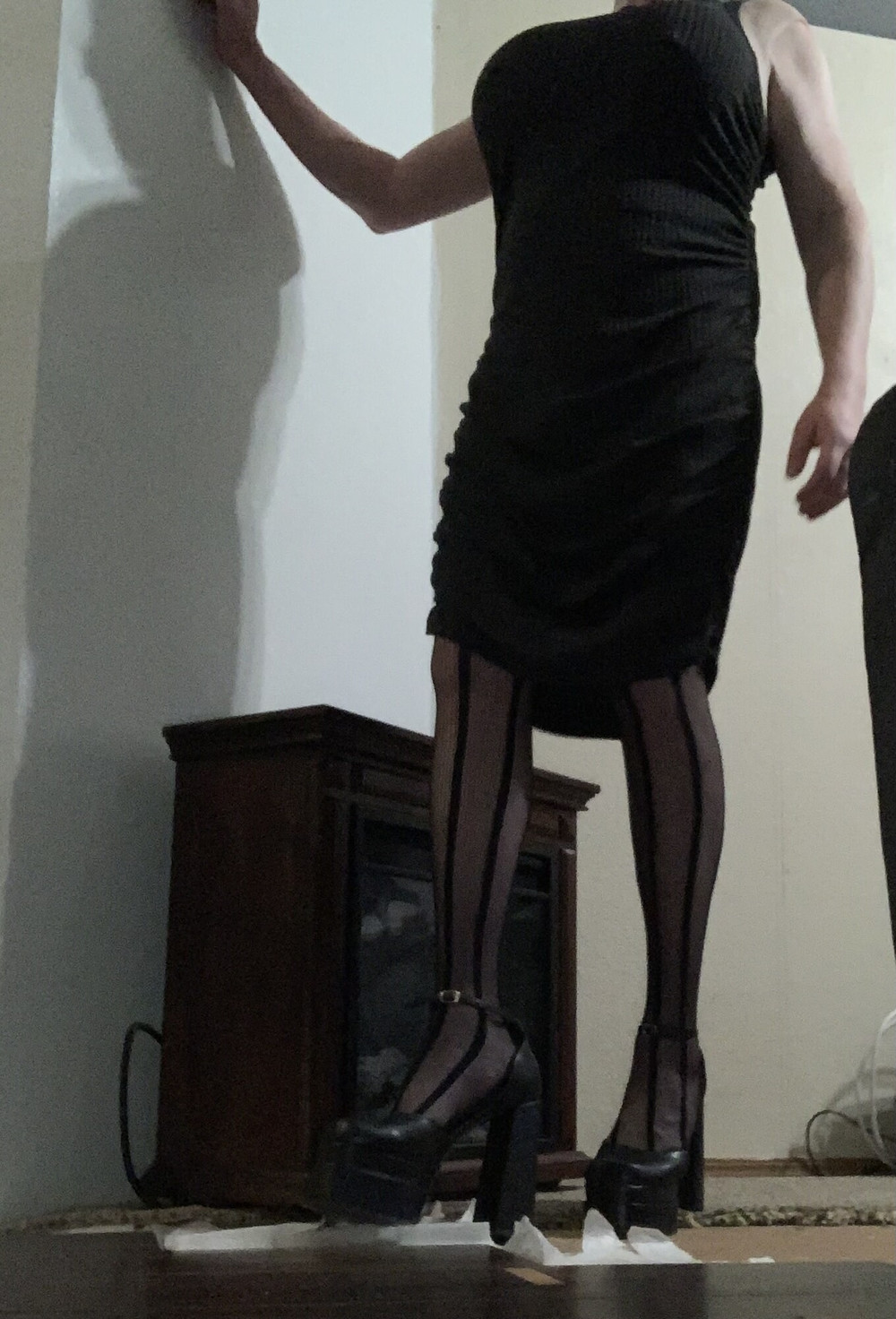 New stockings and heels
