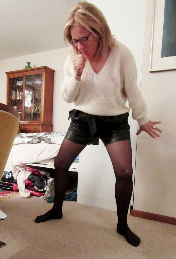 Wife's pantyhose of New Years eve #5