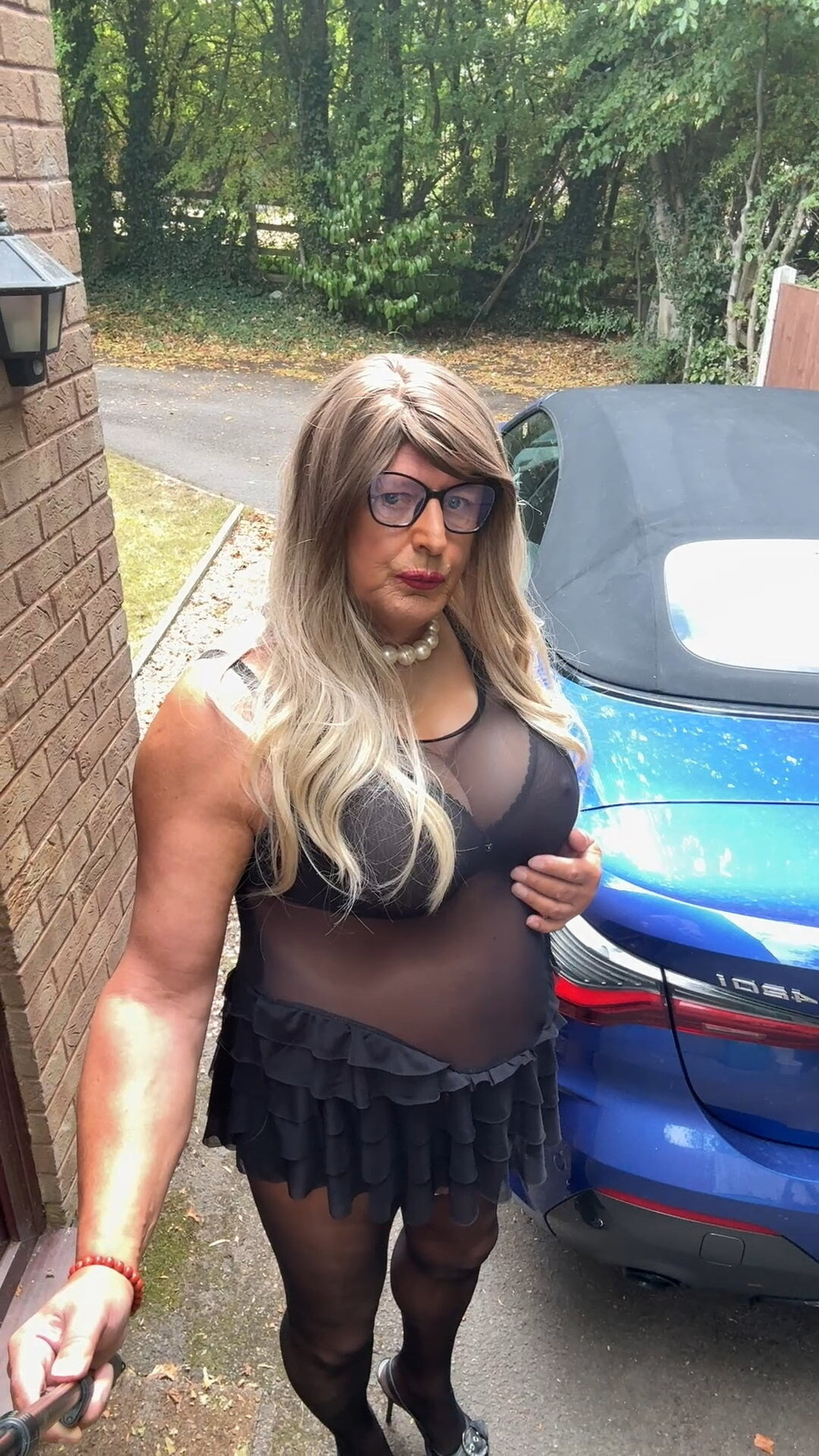 Sexy Crossdresser kellycd2022 in black seamless pantyhose  #26