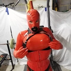 Alison in rubber