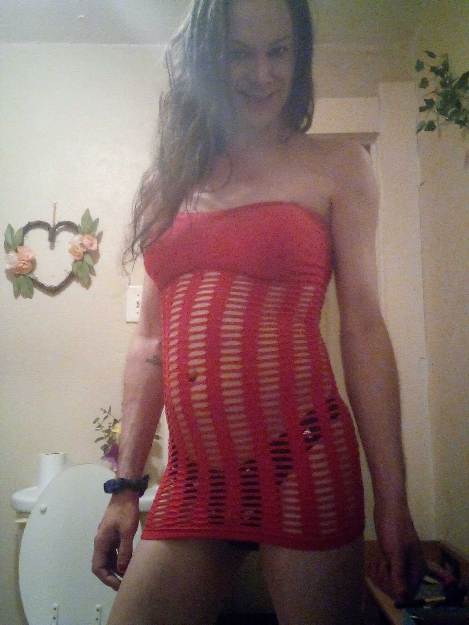 mesh red dress! #3