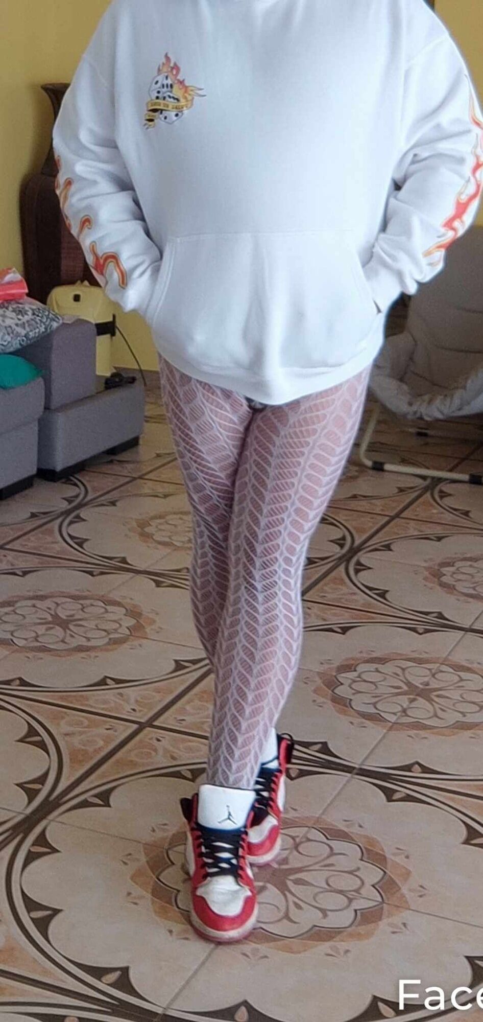 Sexy white pantyhose