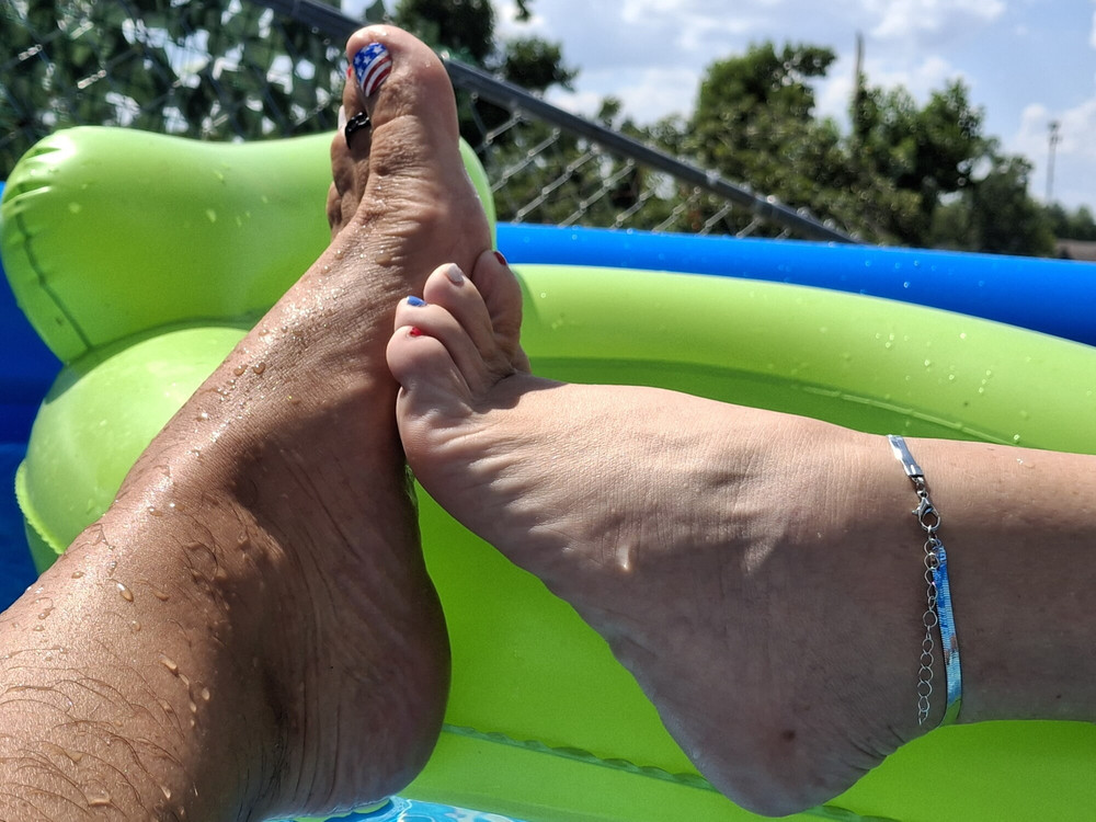 Playing footsie in the pool #6