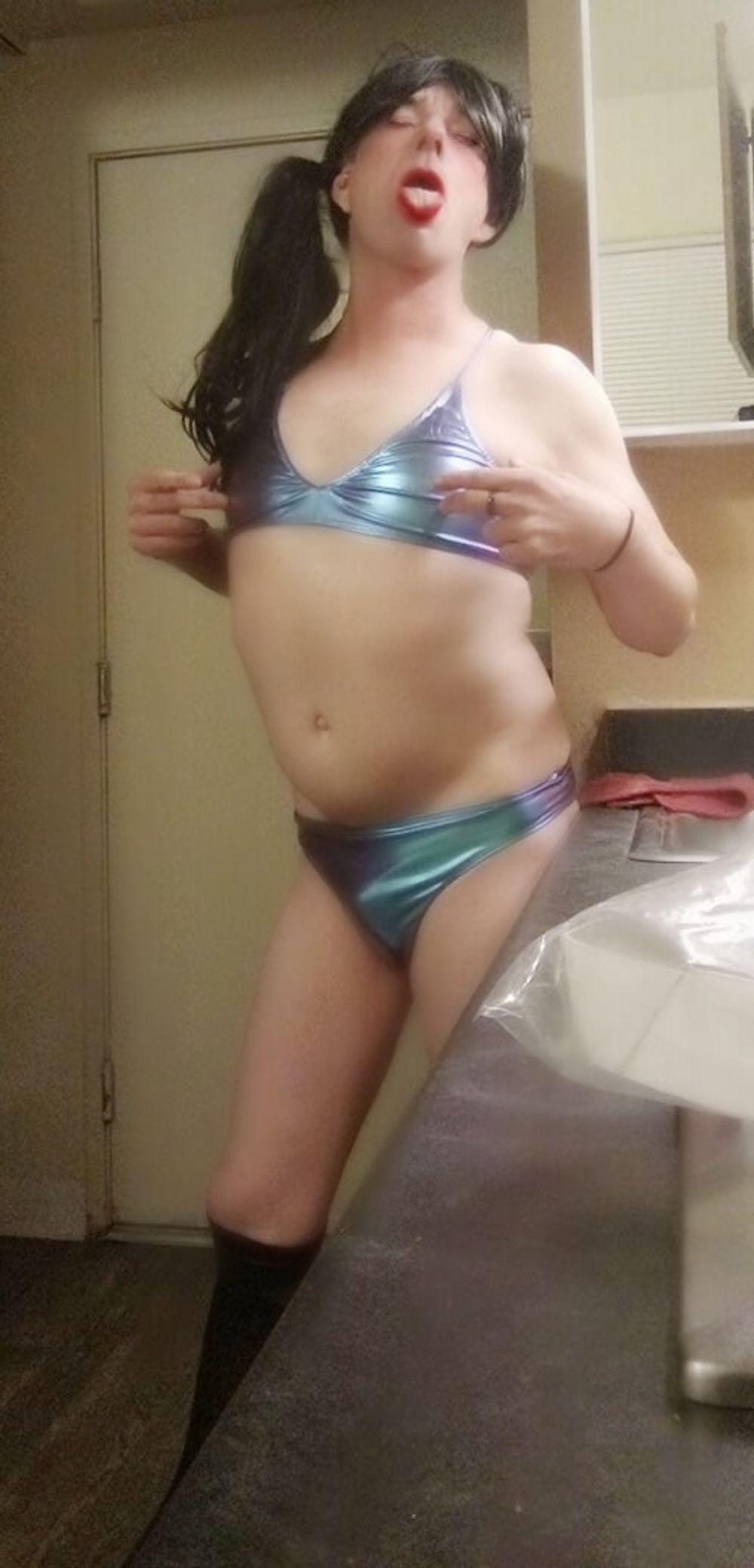 Sexy crossdresser in her bathingsuit  #11