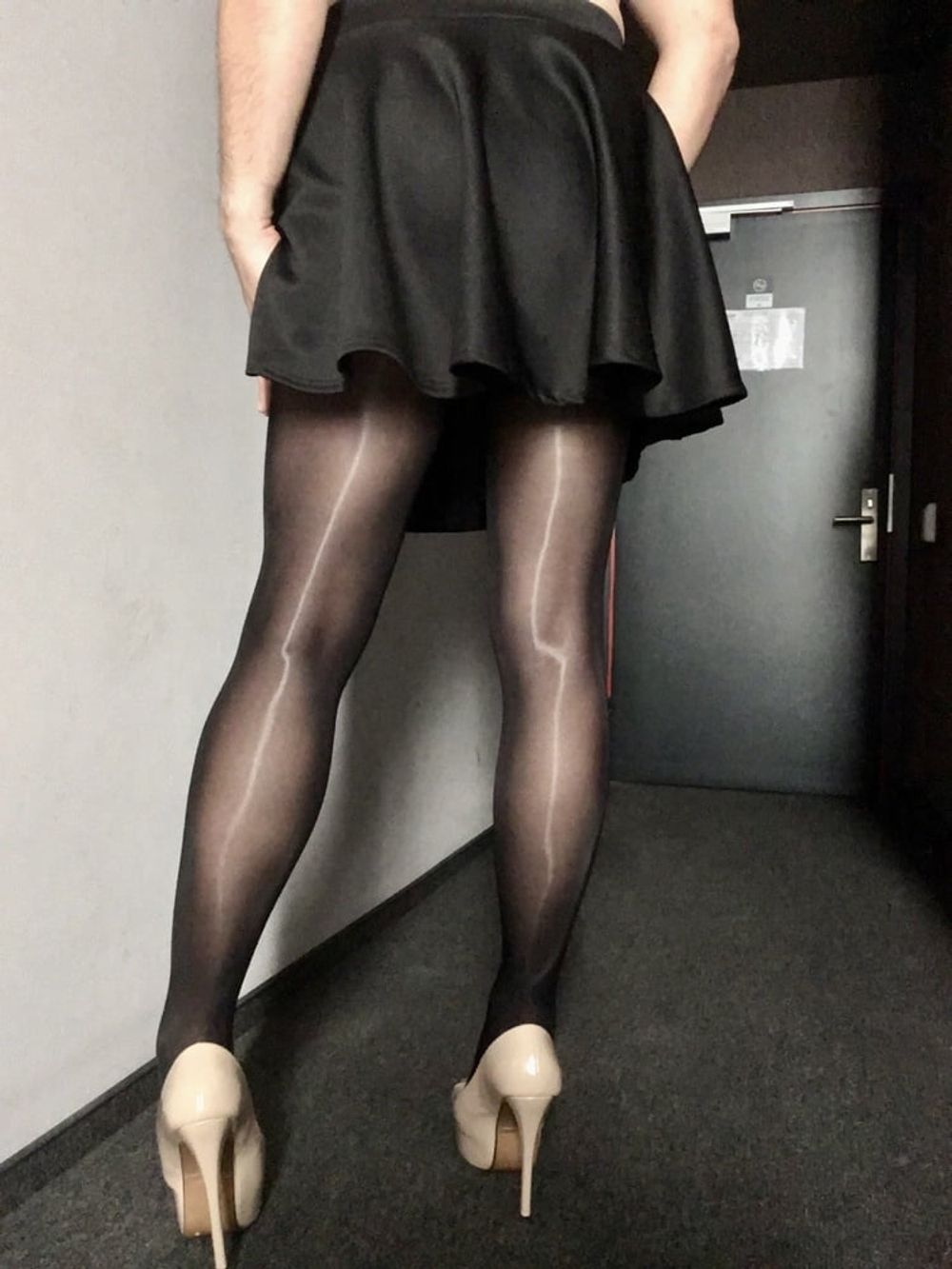 Shiny Black Pantyhose  #47