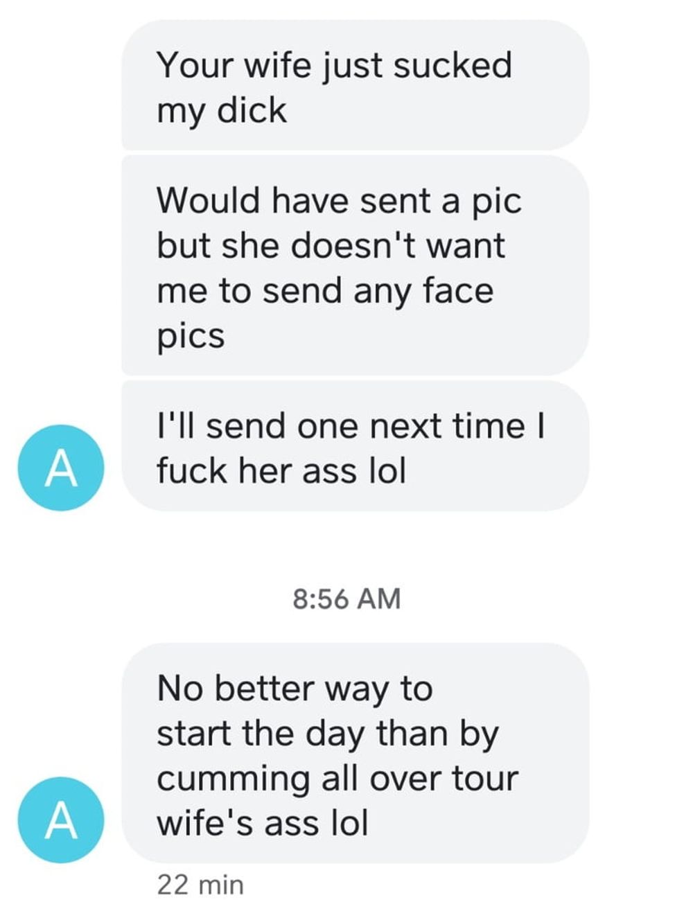 cuckold texts from wife's boyfriend #3