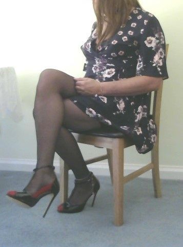 Tea Dress and Stockings #4