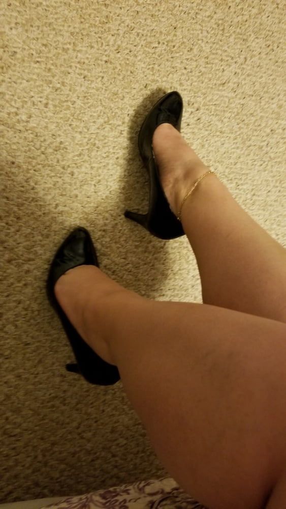 Playing in my shoe closet pretty feet heels flats milf  wife #49