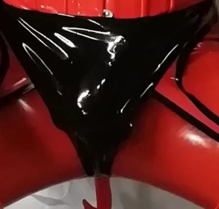 alison in rubber         