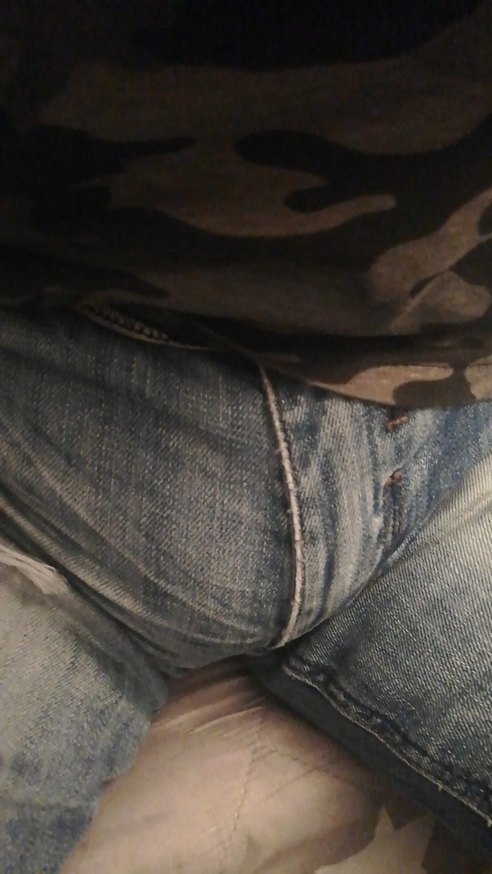 Showing off my horny bulging jeans #5