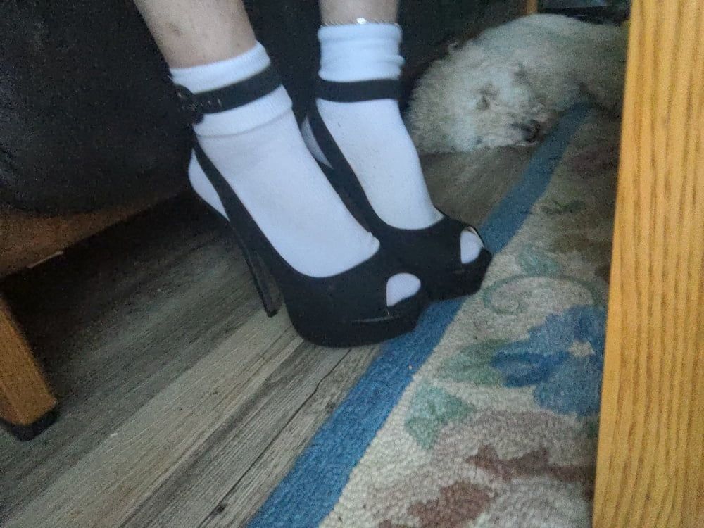 Me in high heels and ankle socks #12