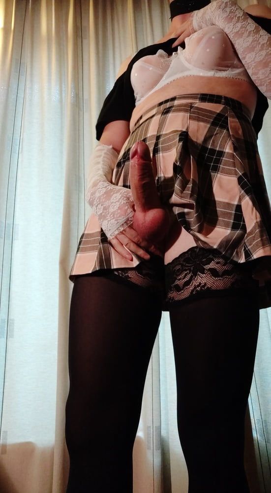 Showing off what's under my pink skirt #6