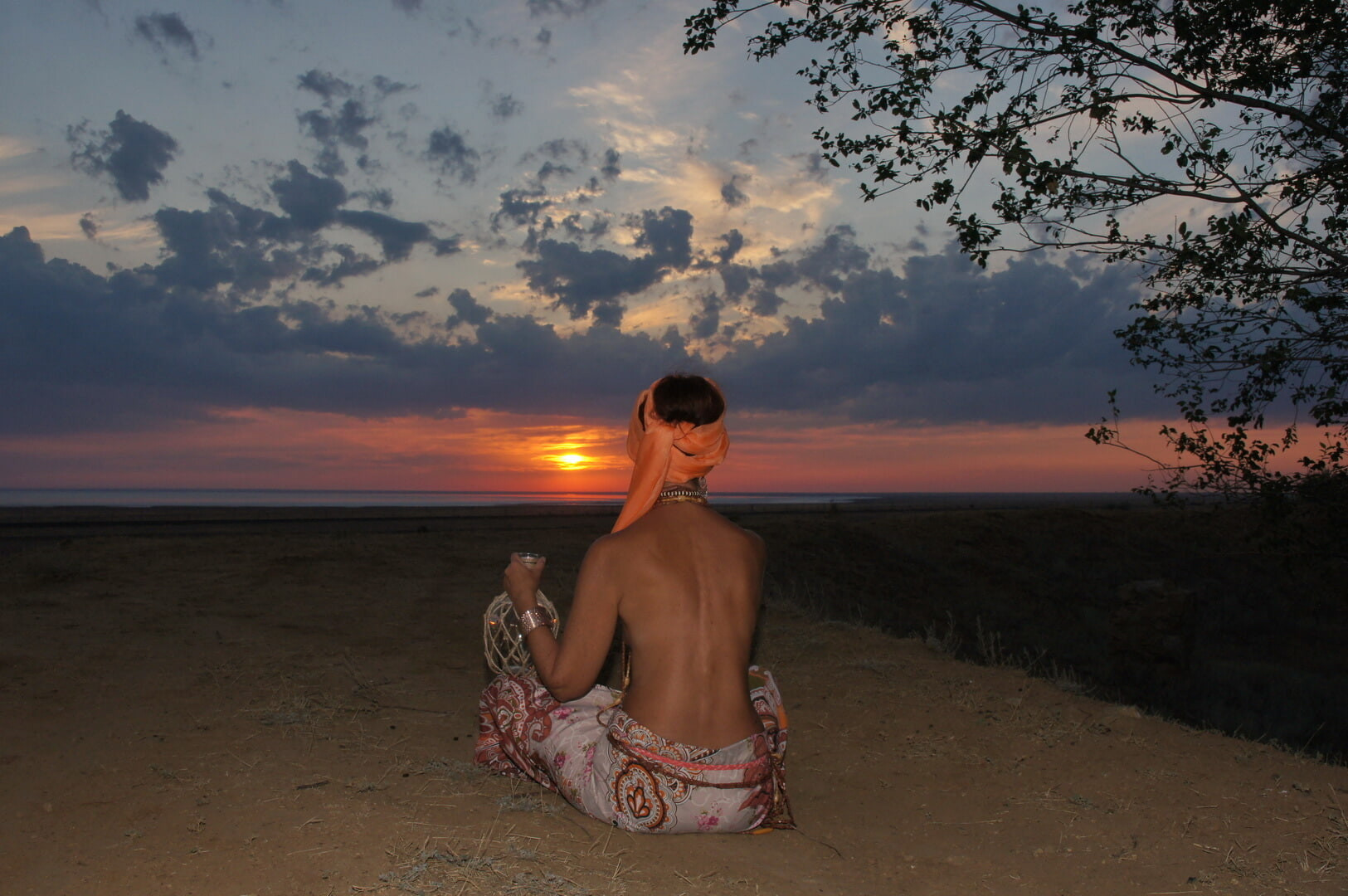 With a jug in the sunsetting sun #23