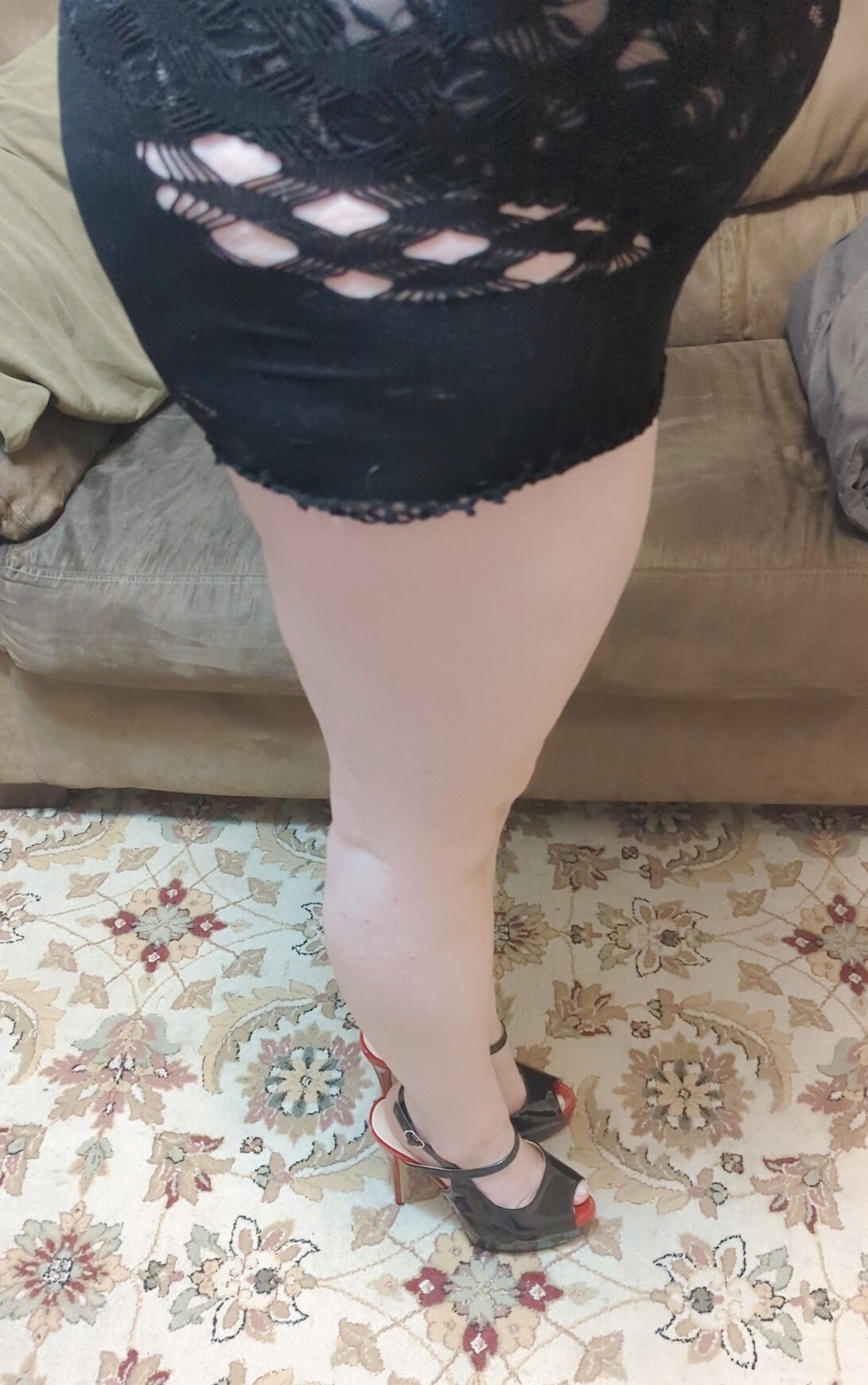 Photo session Pt1 Chubby Milf in Heels and Lingere #6
