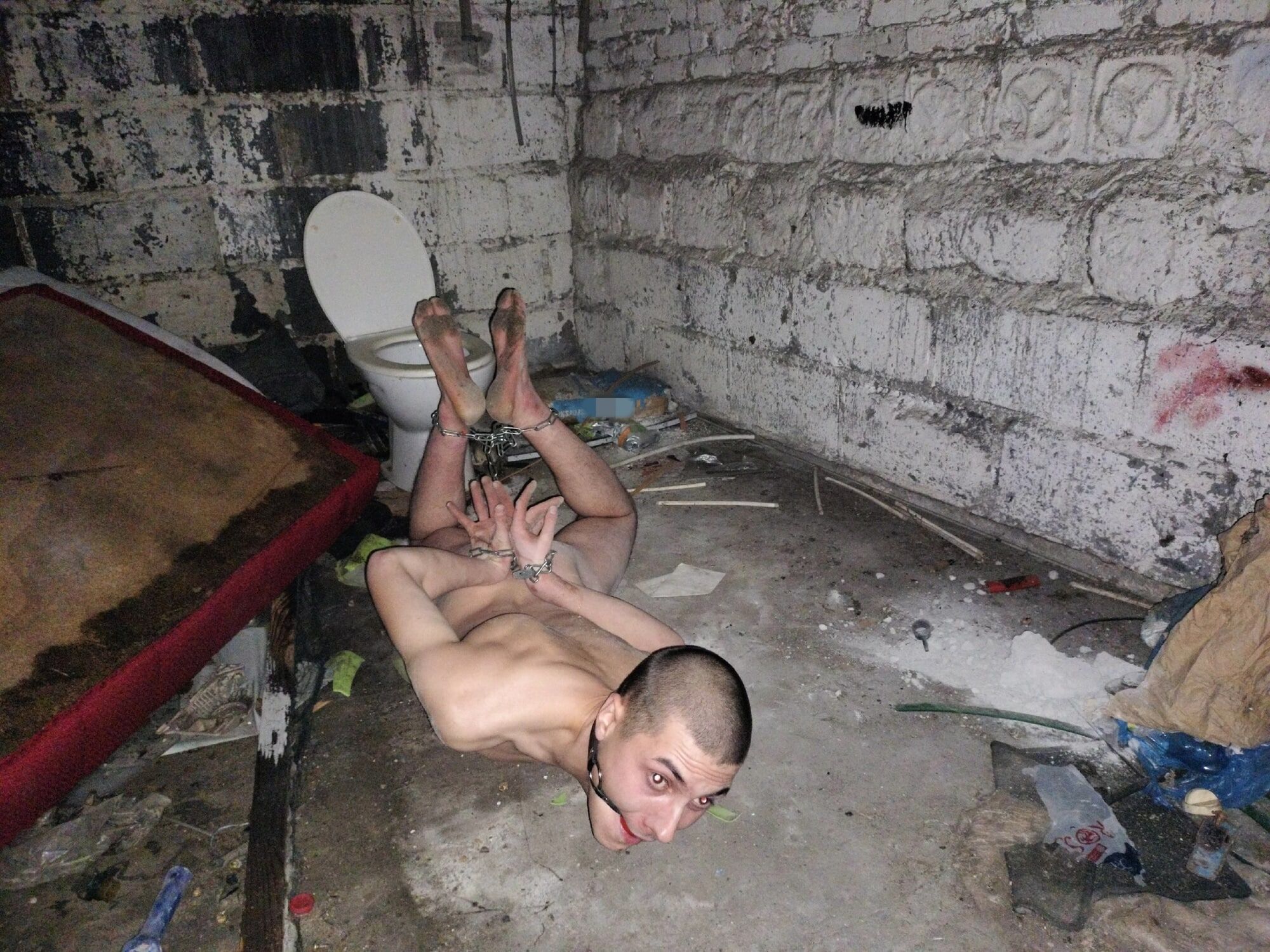 Young GAY slave in abandoned place 3 #13