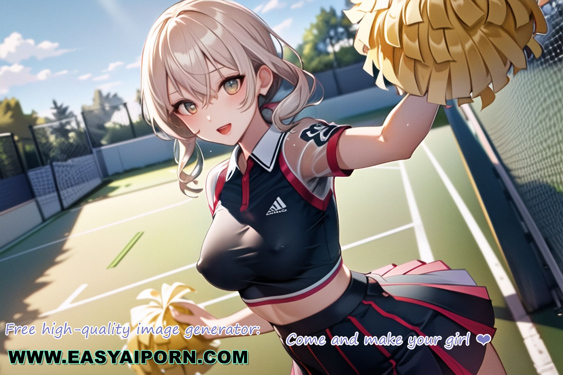 Hot Anime Cheerleader Motivating You Transparent Cloth #8