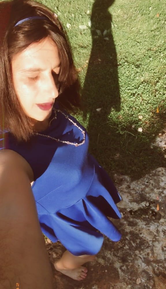 Blue dress and nature  #26
