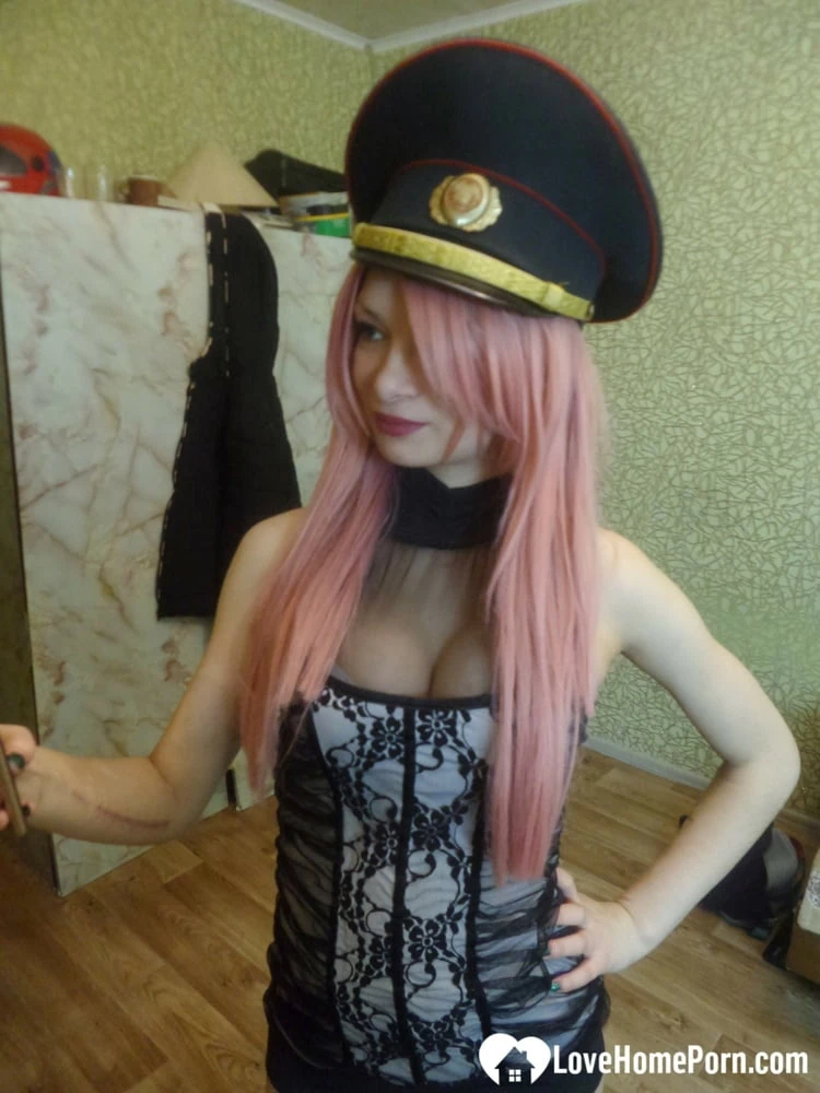 Girlfriend teases with a hot outfit before stripping #16