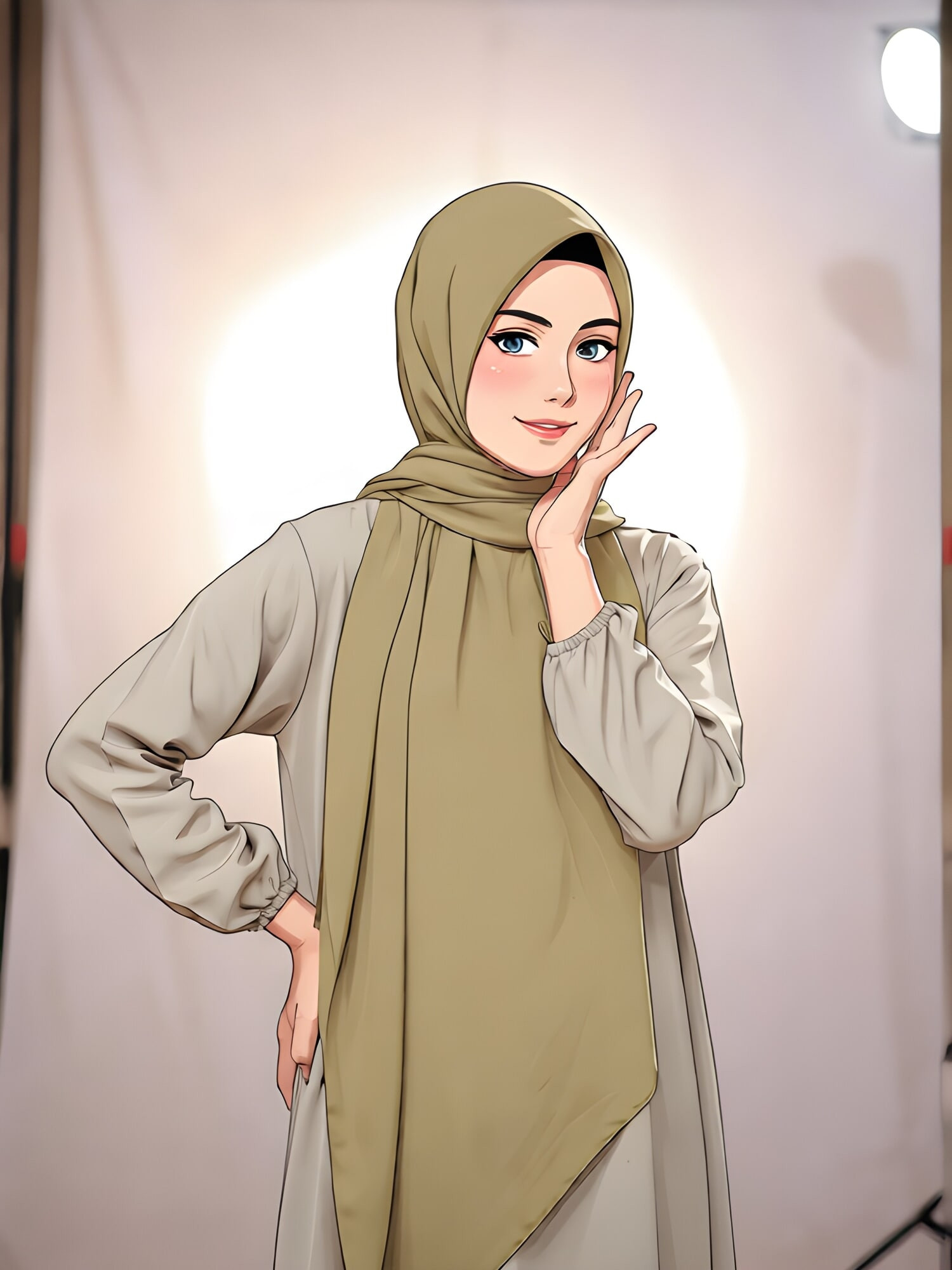AI - Asian Hijab Girl Naked Photoshot