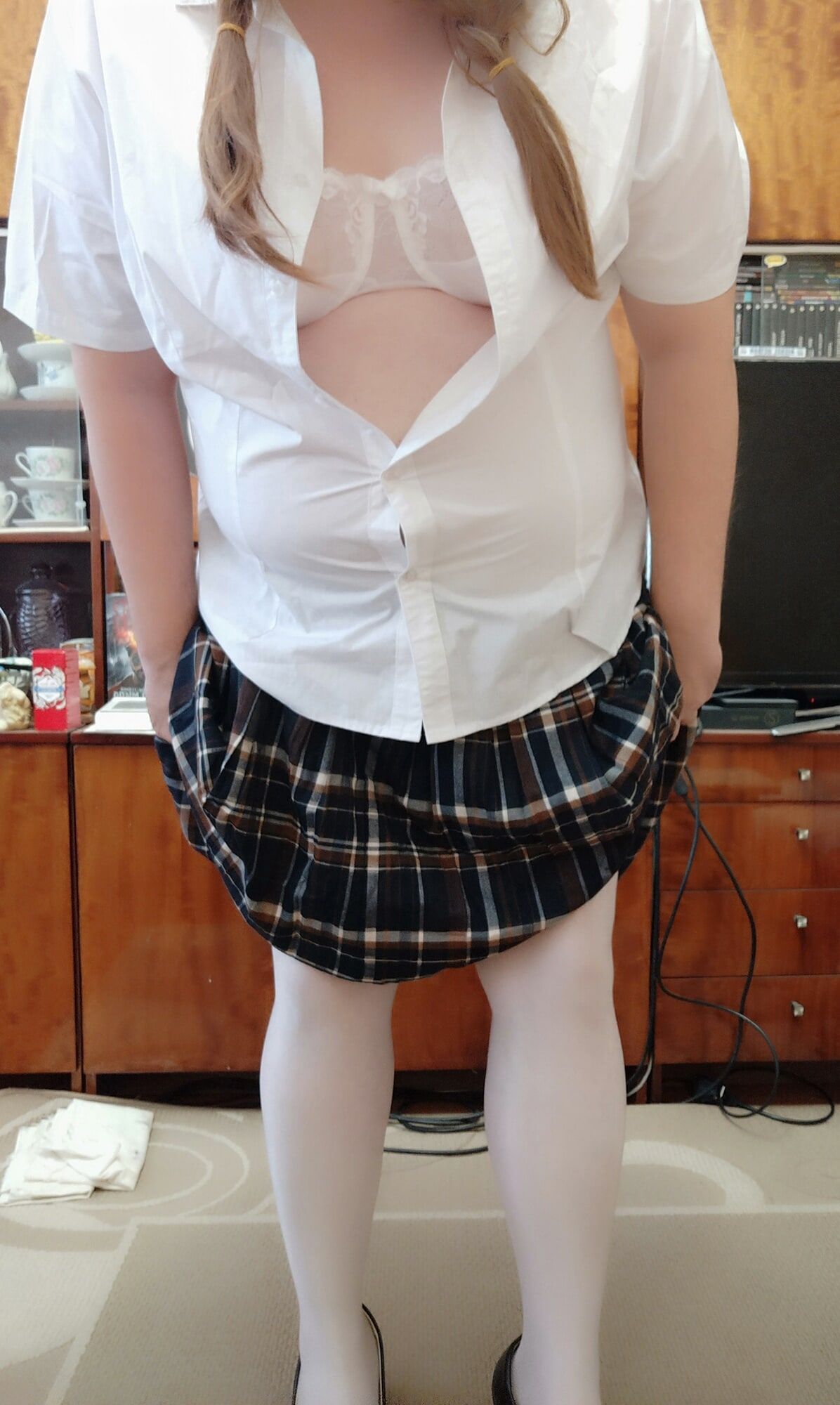 Sissy posing in school uniforms #30