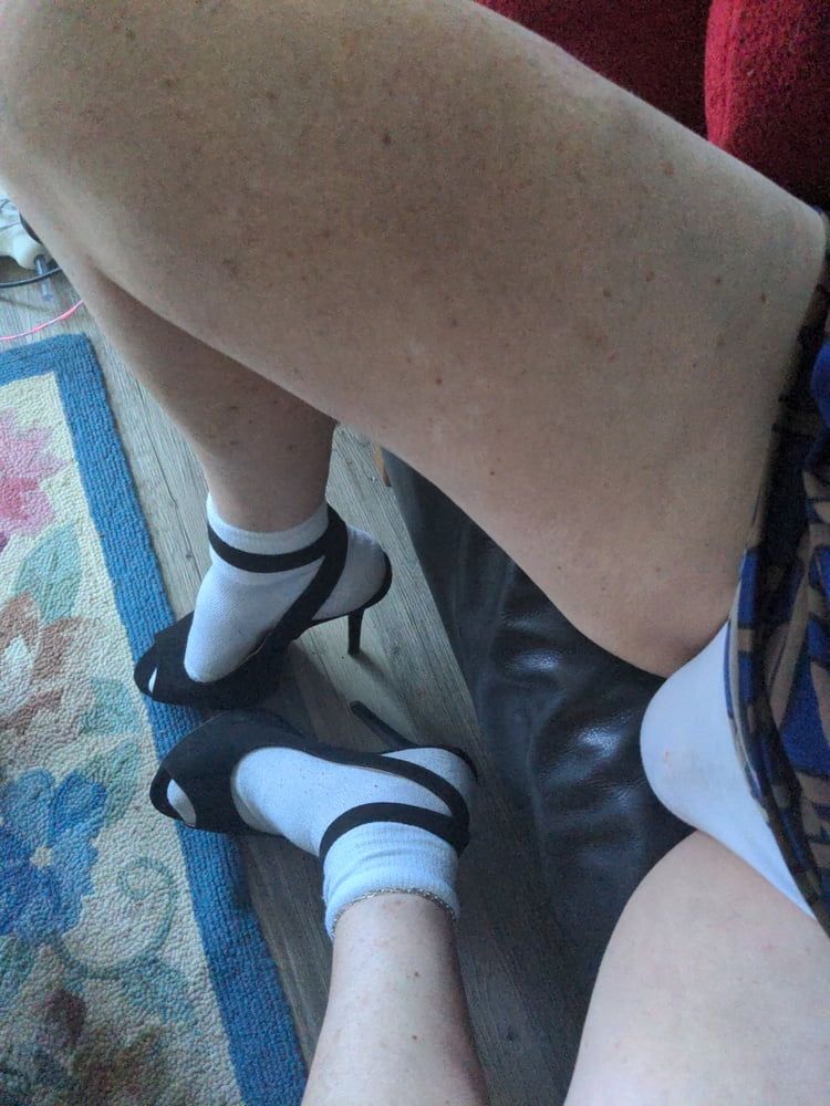 Me in high heels and ankle socks #11