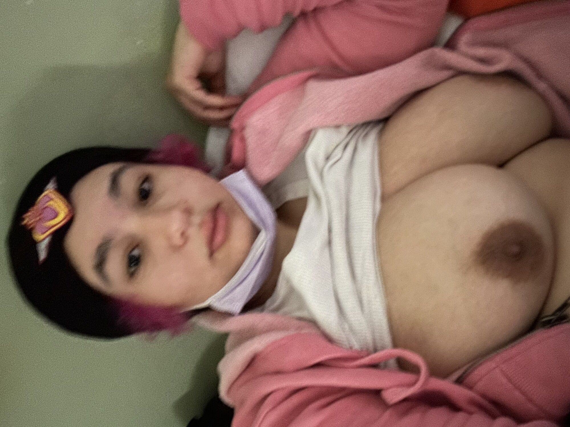 Cute chubby pink hair slut  #29