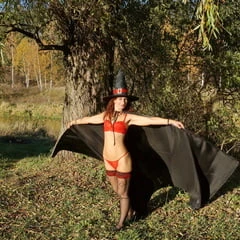 Witch in Black Coat