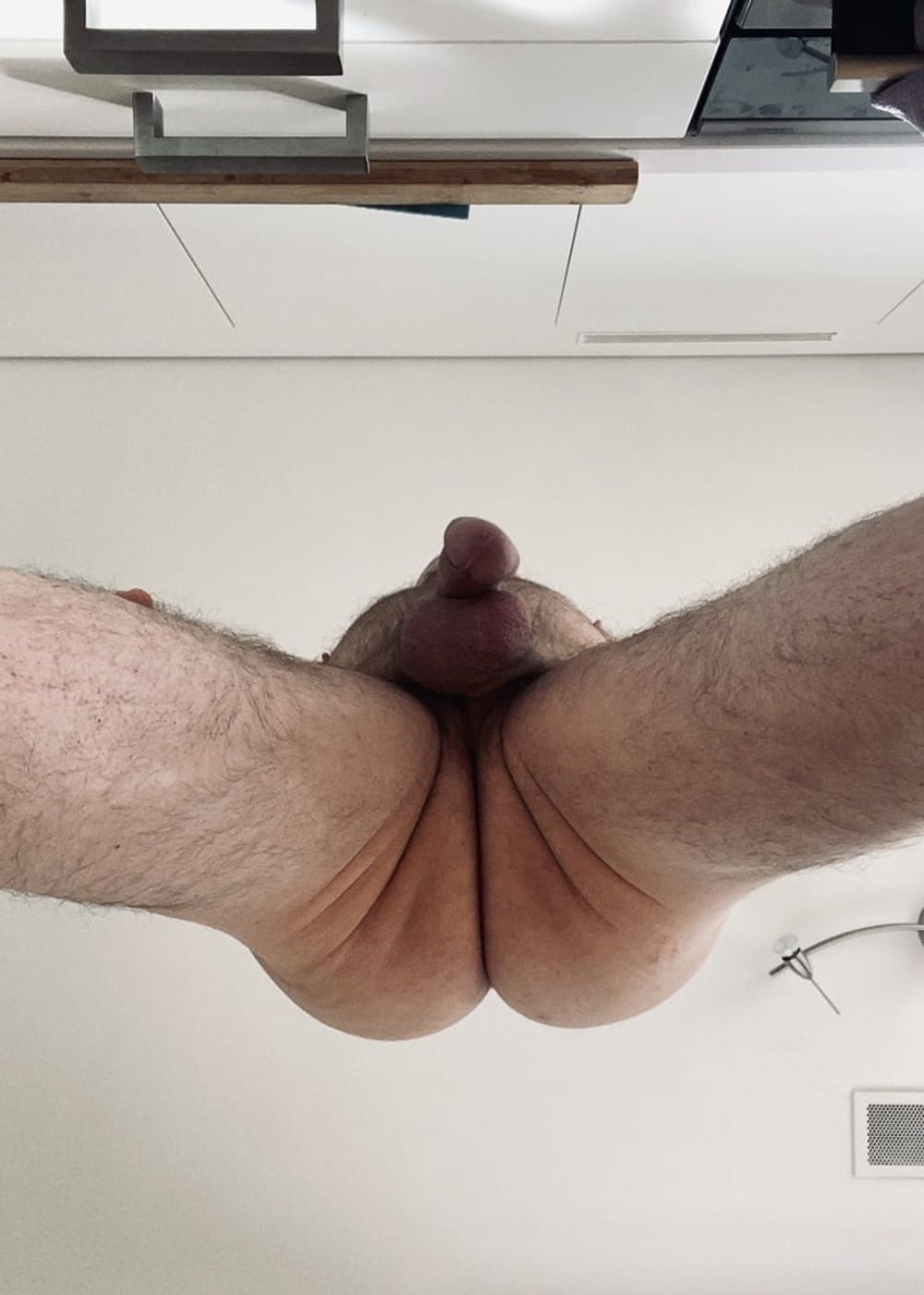 Hairy Bear shows of his fat meaty cock #3