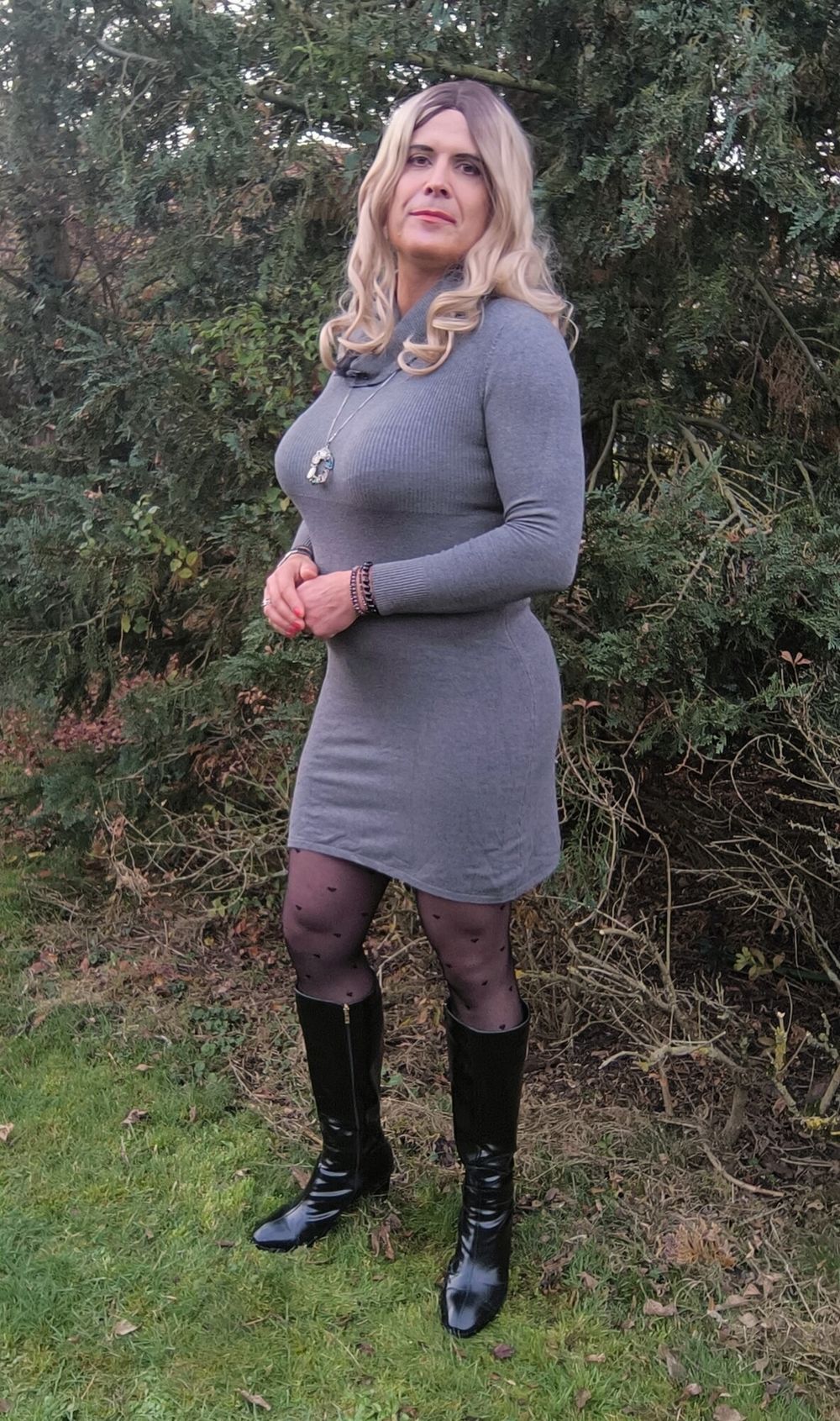 Grey sweater dress #47