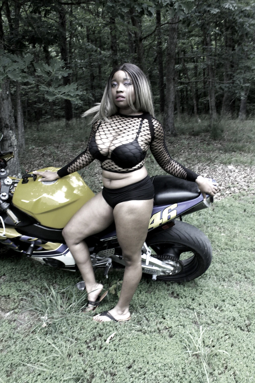 Don Whoe has Fun with the Beautiful Nina Rivera and his Bike #5