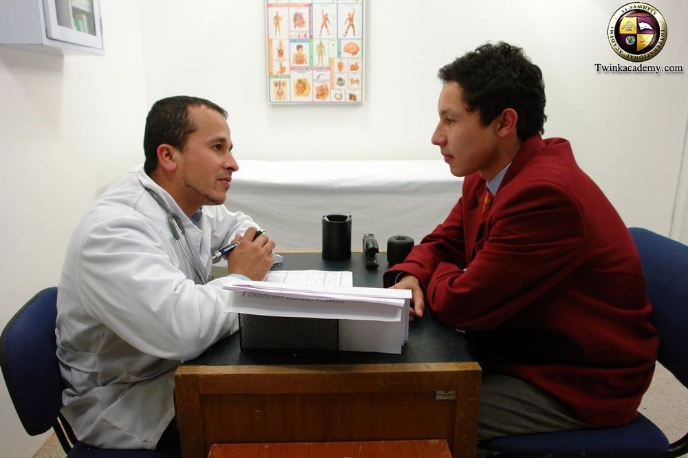 Jimmy gets special attention from the campus doctor