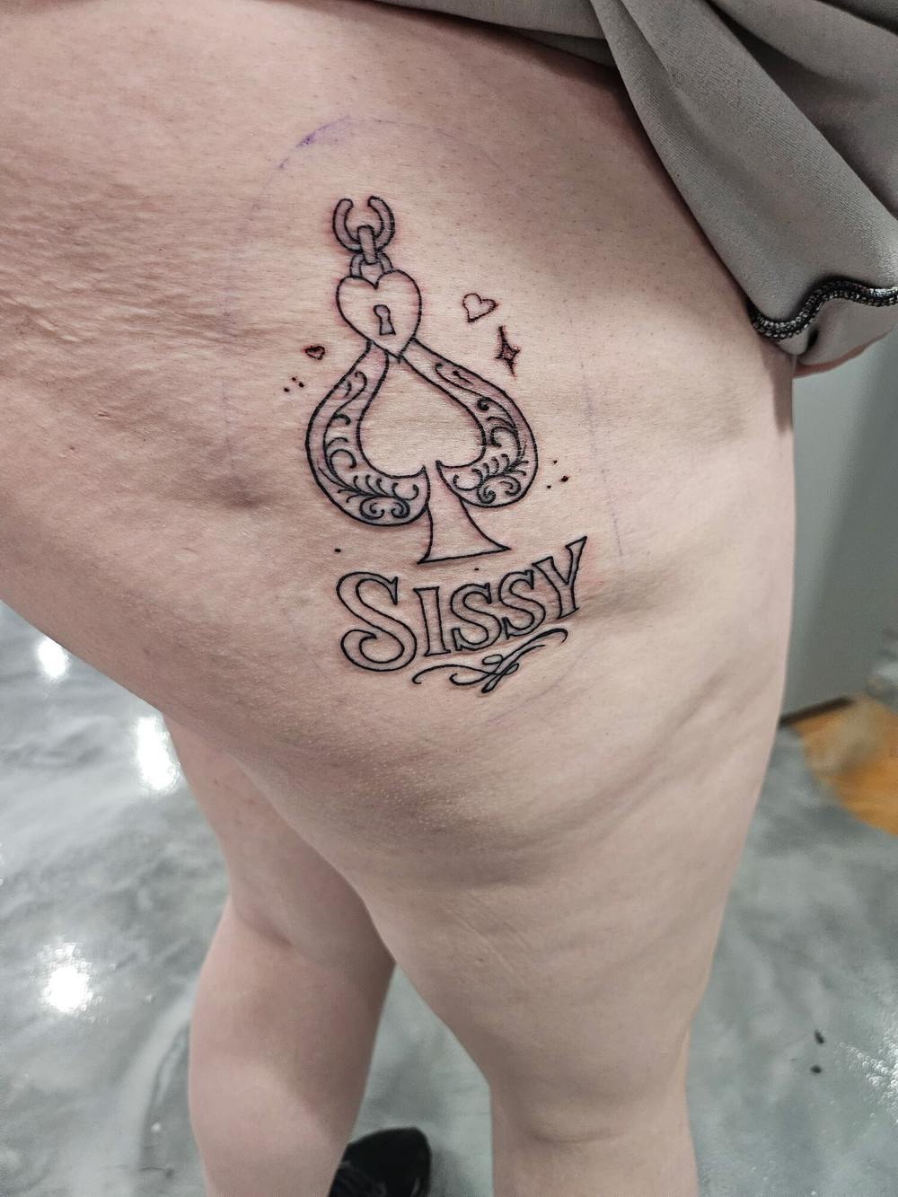 New sissy tattoo #3