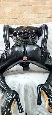 alison in rubber         