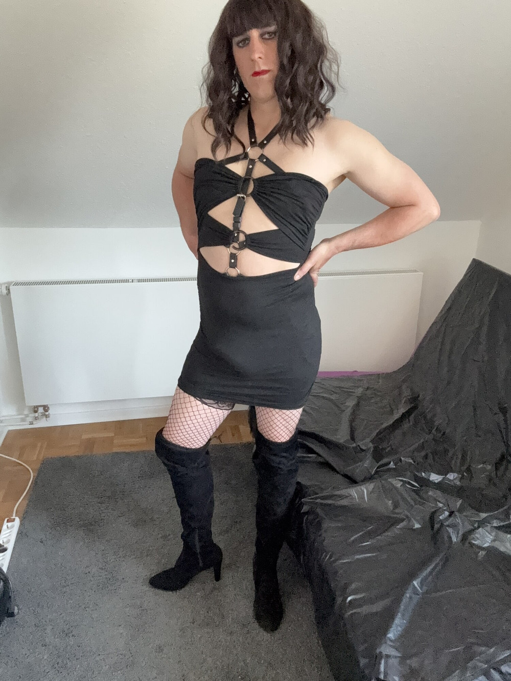 German Sissy in Harness and anal toy #35