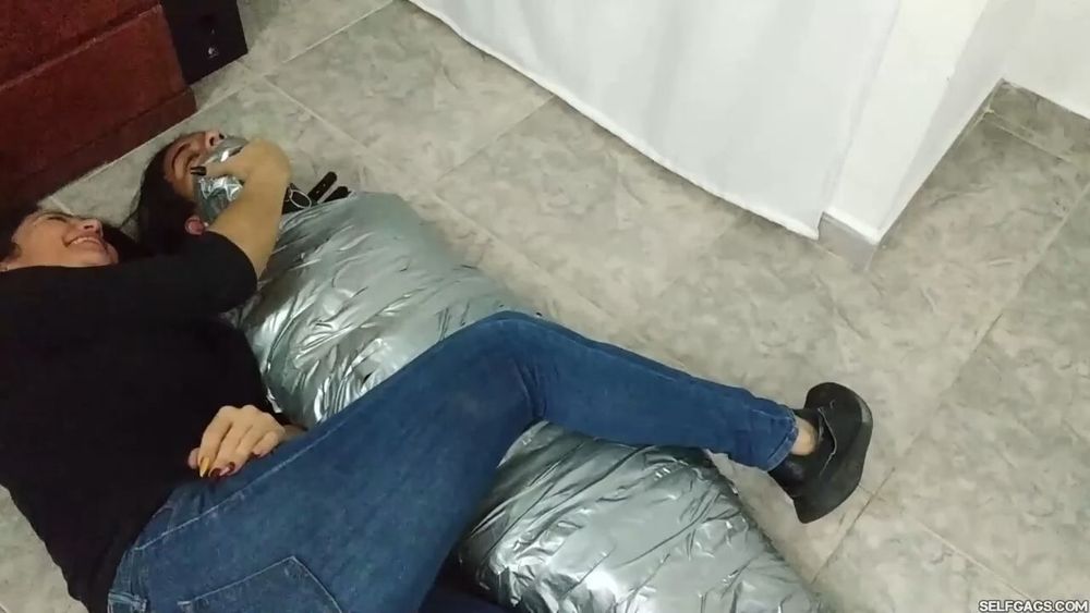 Heavily Duct Tape Mummified By Crazy Bondage Women #35