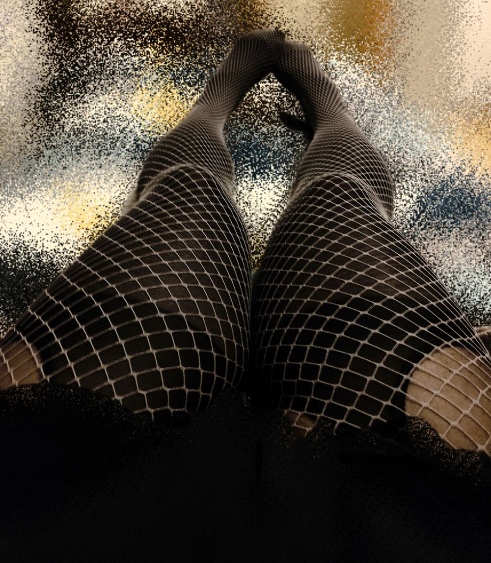 Black tights with mesh #13