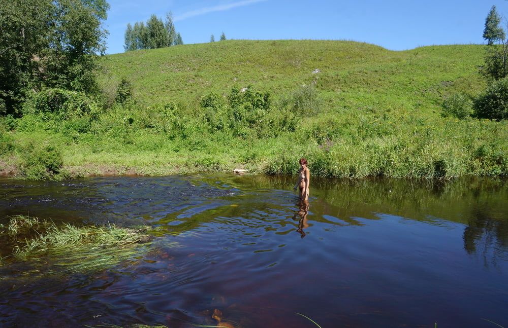 Nude walk upon river #8