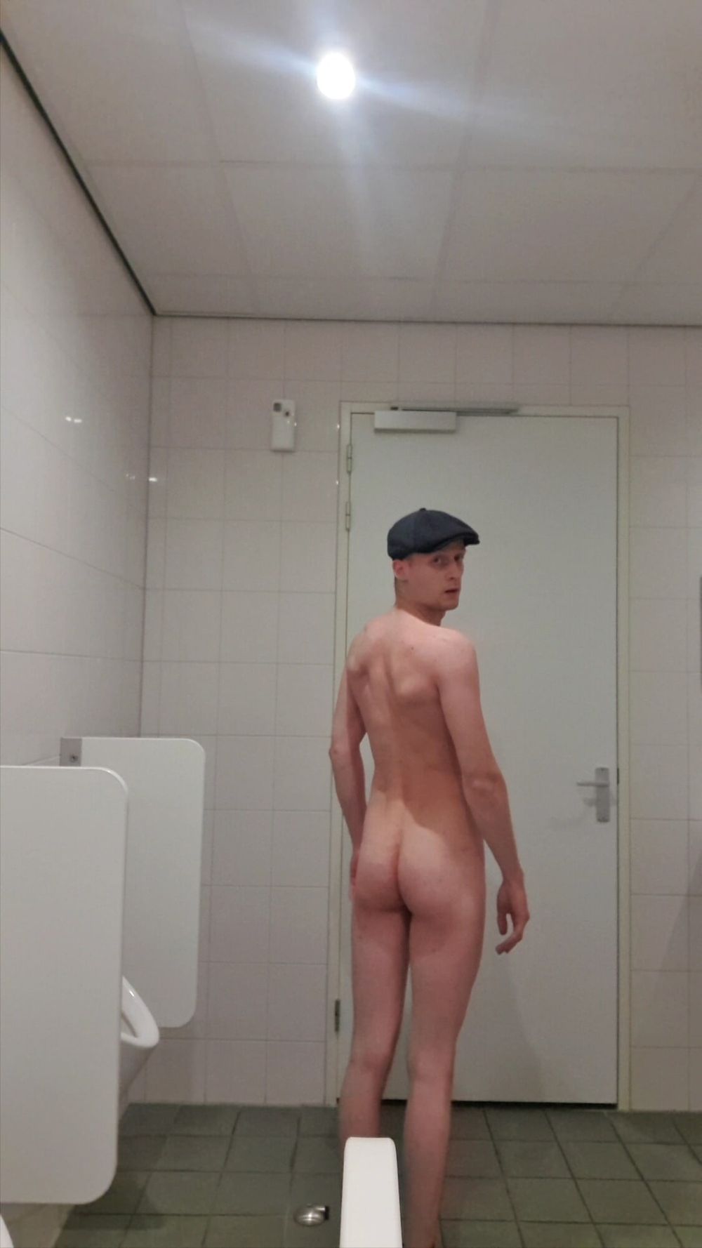 Twink naked public bathroom #3