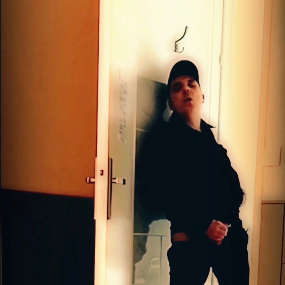 Handjob standing in front of a door #6