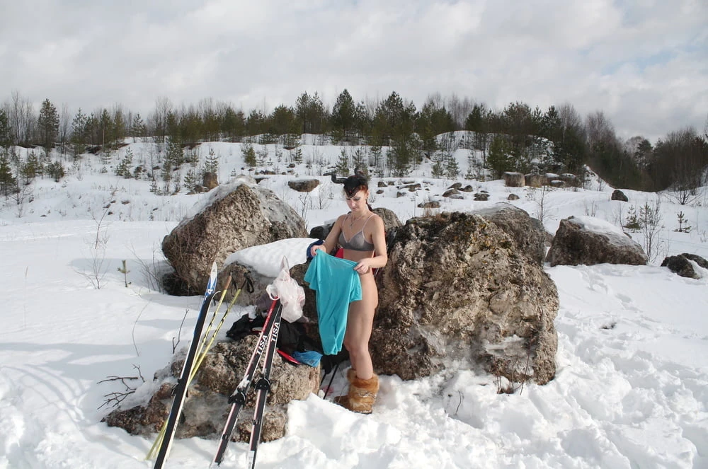 In quarry on snow #6