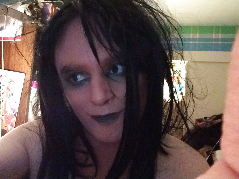 Scary freaky goth sissy