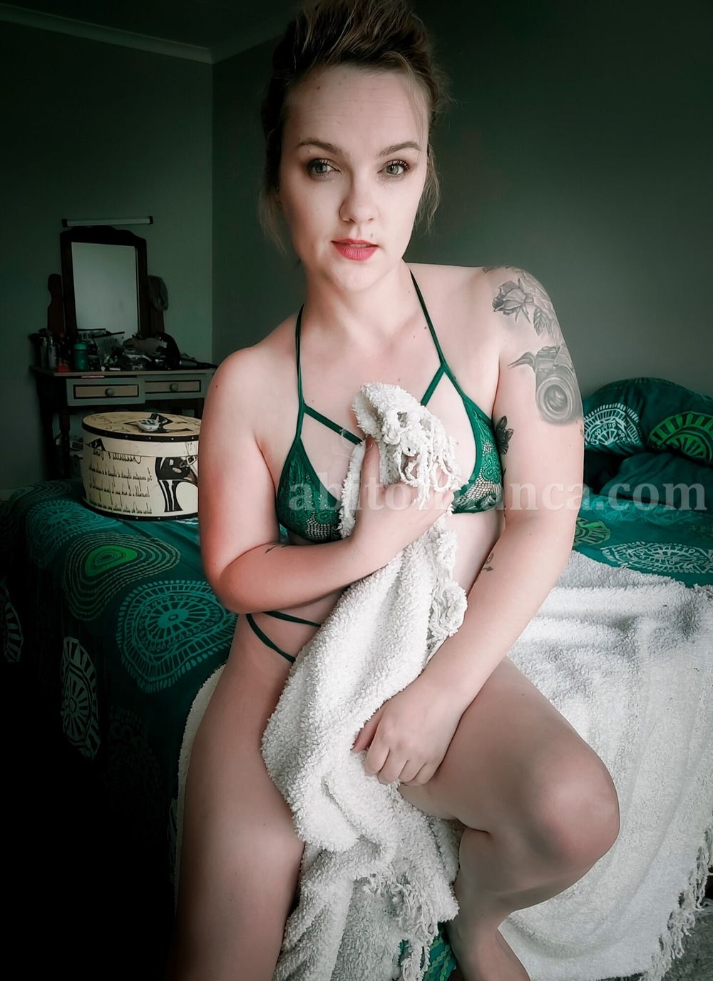 ABitOfBianca Green Lingerie Set Onlyfans #10