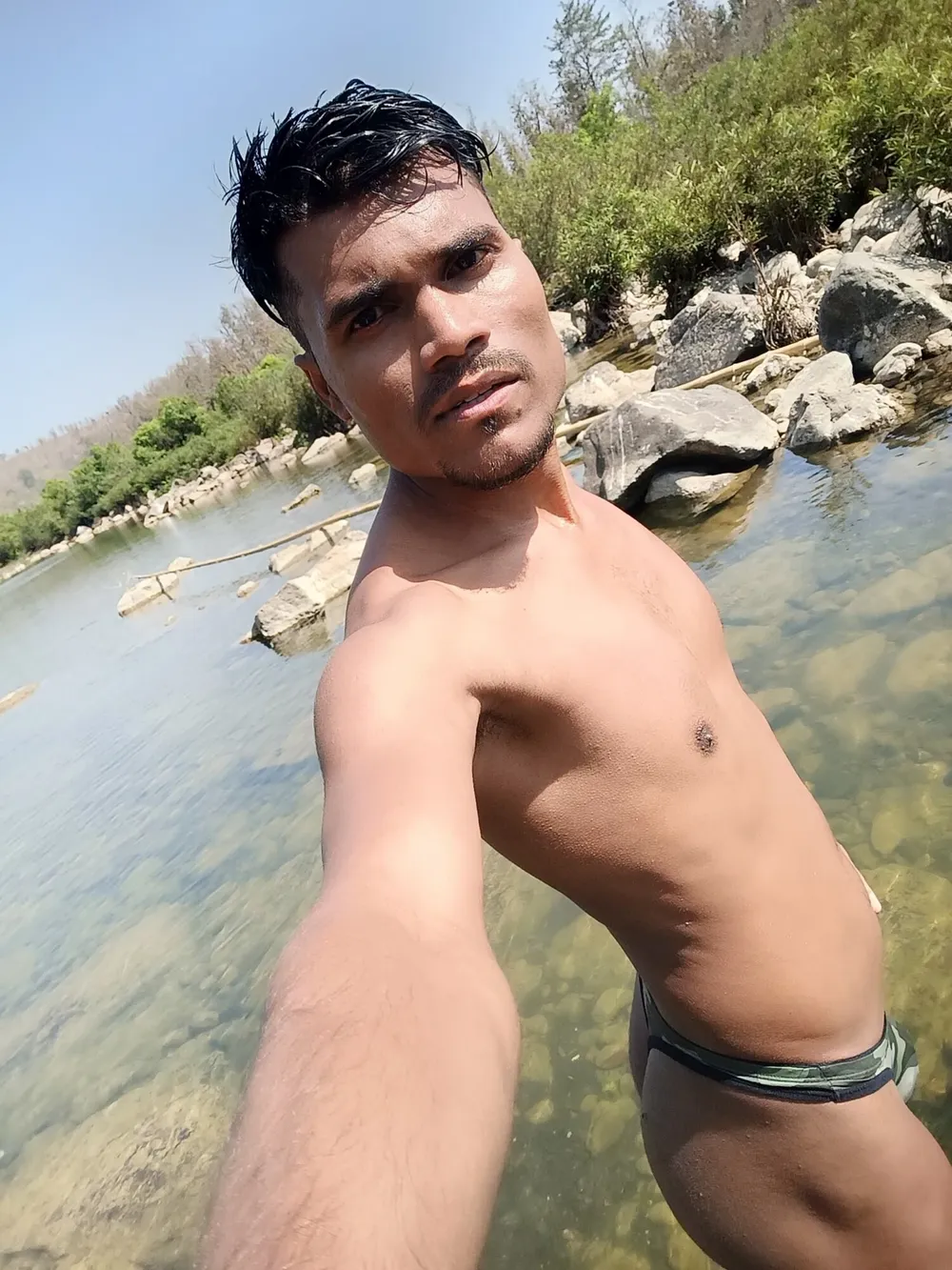 Sanju gamit on river advanture hot and sexy looking in man  #26