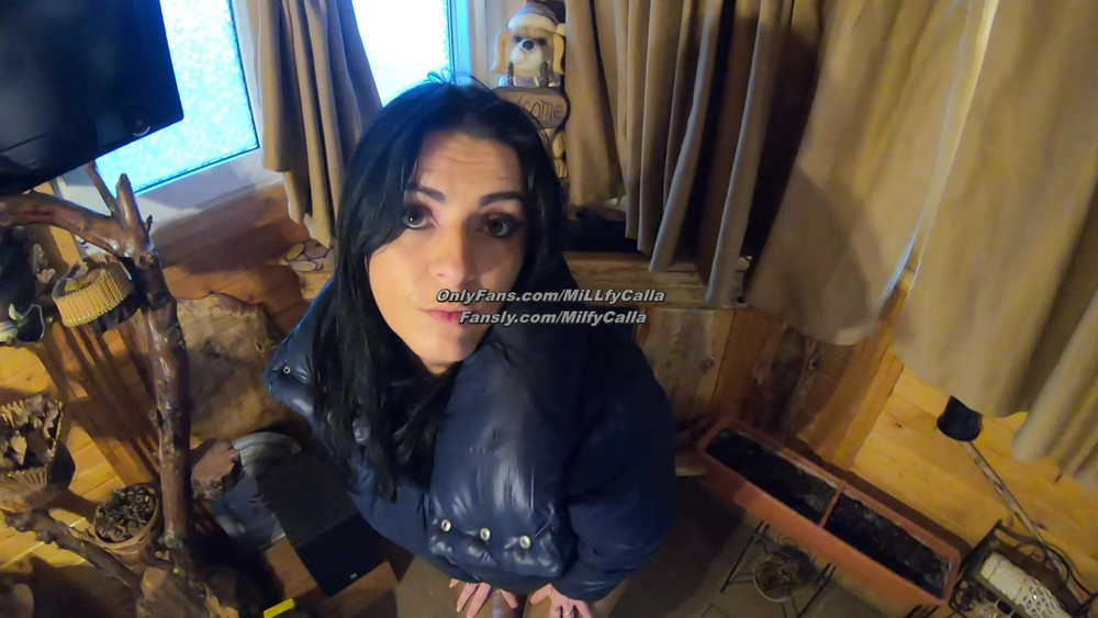 Tight Leather Cameltoe, Deepthroat & Huge Cumshot #16