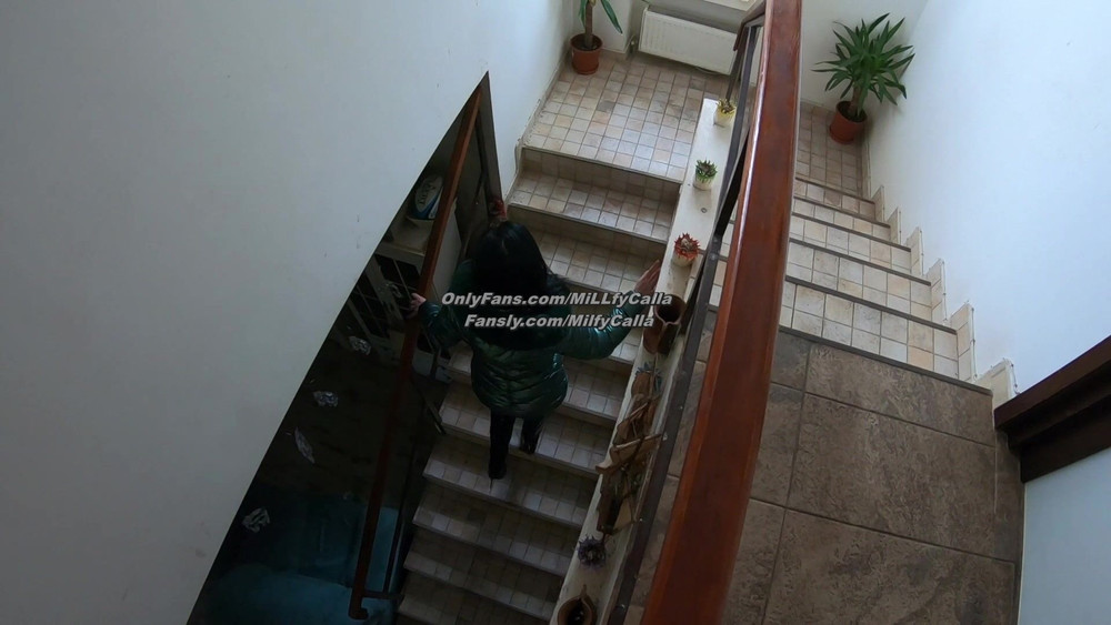 Shiny Downjacket Blowjob, Spanking & Intense Bed Masturbatio #5