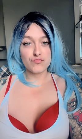 Sexy blue hair Femboy Deanna 