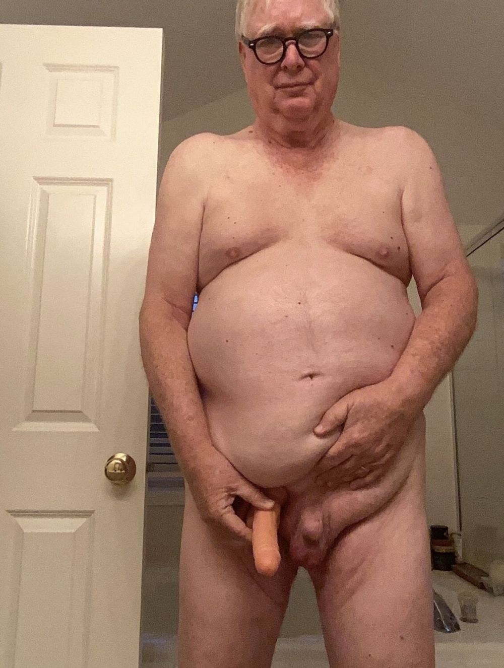 Small dick grandpa showing off